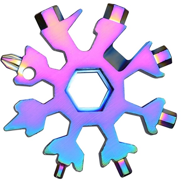 3/$15❤️ BRAND NEW Snowflake Keychain Multi-purpose Tool - Picture 6 of 11